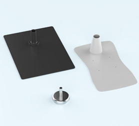 Plastic, metal and magnetic stand bases