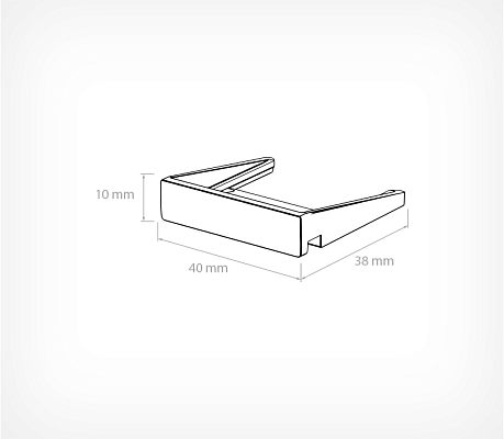 Wide pusher clip FORTA CLIP-34-5 drawing with dimensions