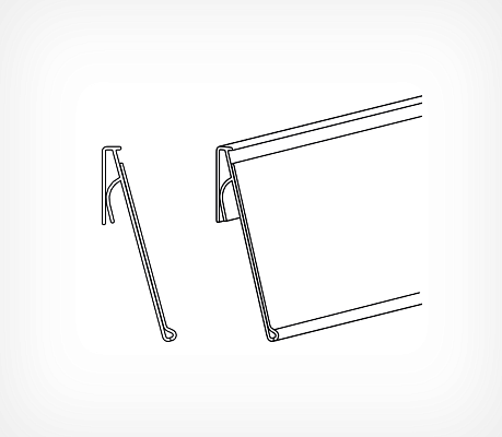Datastrip with a clip CLP drawing with dimensions