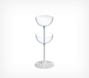Double level display with 2 bowls