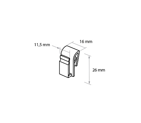 Thin edge (1-4 mm) fixture GRIP-1-4 drawing with dimensions