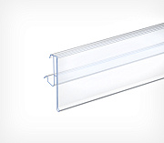 Flip-up price label holder for Cefla and Zenith shelves