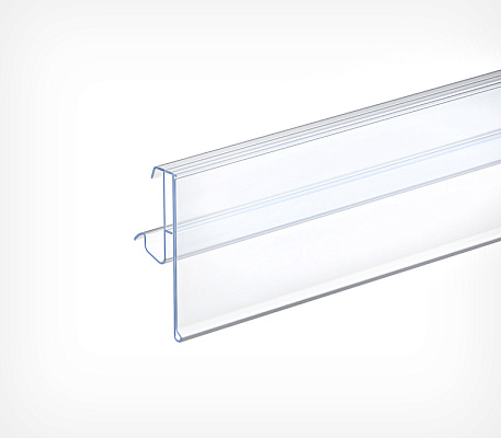 Flip-up price label holder for Cefla and Zenith shelves CFA