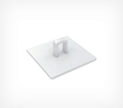 Square adhesive clip for lightweight signs