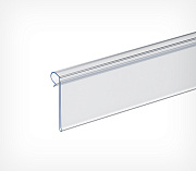 Datastrip for wire shelves and metal risers