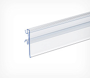 Flip-up datastrip for Arneg shelves