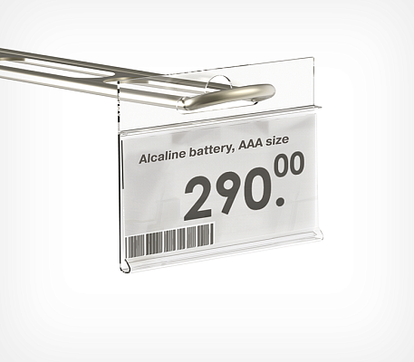 Hang-on label holder for hooks DBHH