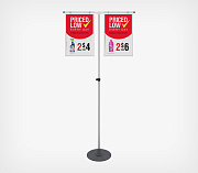 Telescopic Advertising Stand with Double Holder