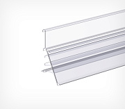 Datastrip with integrated front riser for Linde/Carrier shelves