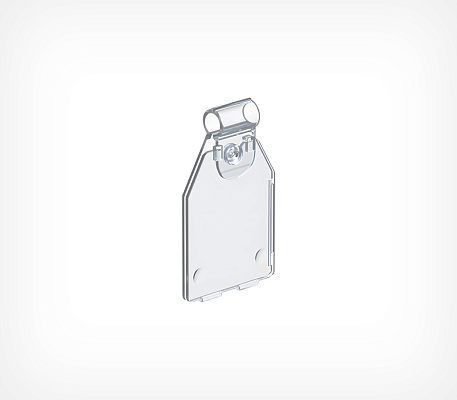 Injected label holder for hooks PP-TAG