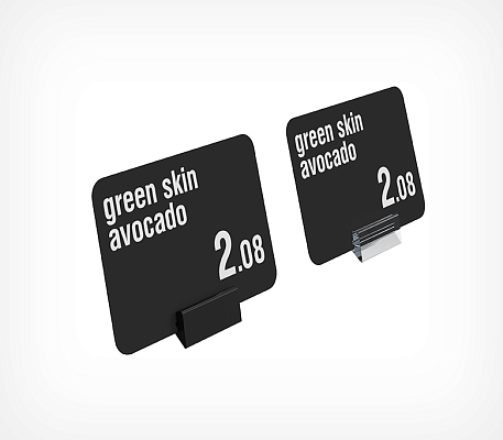 Using the plastic price holder PRISM