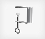 Metal clamp with plastic frame holder