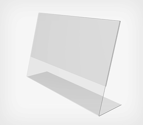 L-shaped price holders from thin plastic P-PRICER