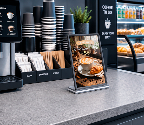 Using the optisign l-stand with frame OPTISIGN L-stand