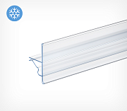 Price label holder for chiller wire shelves