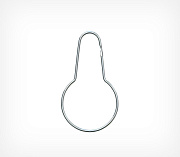 Pear shaped metal clip