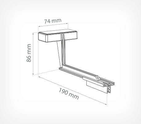 Magnetic sign holder MGT-SGT-G drawing with dimensions
