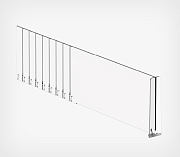 Breakable 120mm T-divider with 120mm high T-front