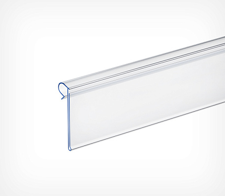 Datastrip for wire shelves and metal risers DRR