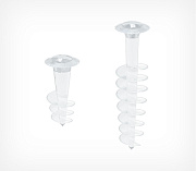 Plastic screw for cardboard displays