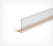 Datastrip with L-front riser and integrated T-profile