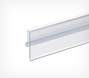 Flip-up datastrip for Arneg shelves