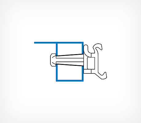 Clip for datastrip COS, short СOS-CLIP drawing with dimensions