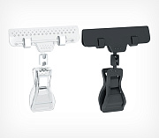 Universal price holder with big clamp and wide spring clip