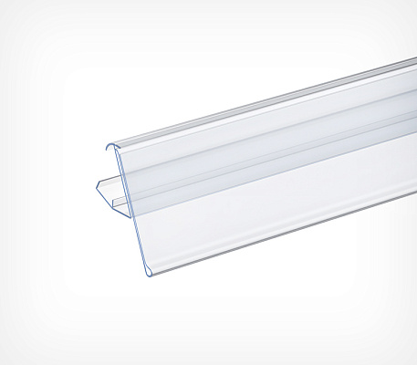 Flip-up price label holder for Modern Expo shelves LP