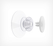 Suction cup with a pin