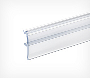 Flip-up price label holder for shelves with 25mm C-channel