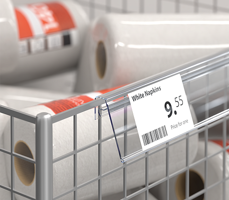 Using the datastrip for wire baskets KE