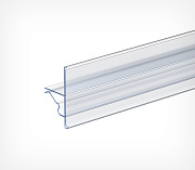 Price label holder for chiller wire shelves