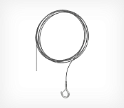 Wire 1.5 mm with hook L2000 mm