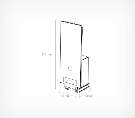 Pusher house 40x110 mm MAGNA drawing with dimensions