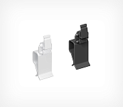 Short ratchet holder with mid-size clip
