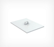 Rectangular adhesive clip for middle weight signs