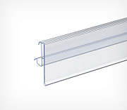 Flip-up price label holder for Cefla and Zenith shelves