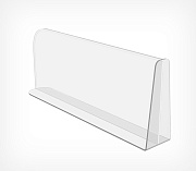 Free standing 150mm high divider with T-front