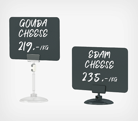 Using the price holder with a round base BASE-CLIP