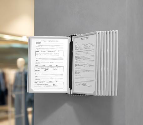 Using the flip frames metal holder INFOLINE-W