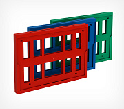 Plastic frames for shopping trollies and metal wire baskets