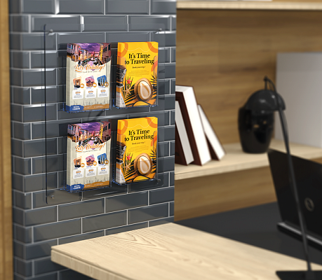Using the wall-mounted leafter holder DISP-W