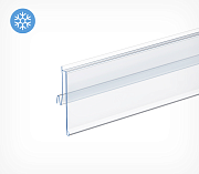 Flip-up datastrip for Arneg shelves