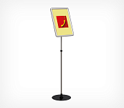 Advertising stand with plastic or aluminum frame