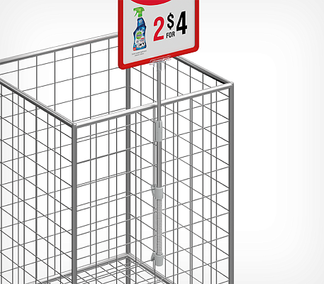 Plastic frame holder for wire baskets CROCS-FIX-T
