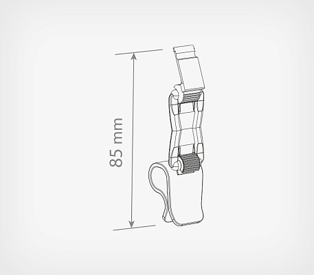 DELI Price cassette holder PC-DELI-SIDE-SET40 drawing with dimensions