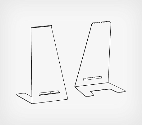 Info display flip frame INFOLINE-ECO drawing with dimensions