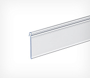 Datastrip for wire shelves and metal risers